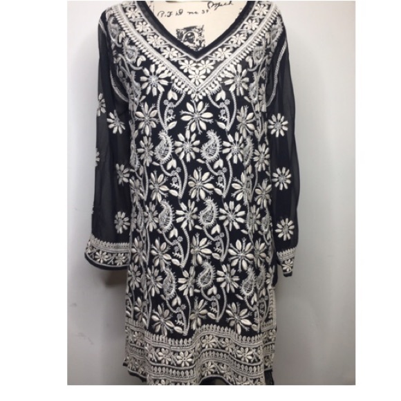 Soft surroundings sheer shift dress - Picture 1 of 7